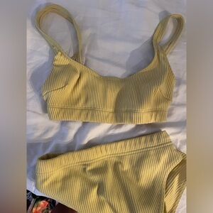 ASOS Yellow Ribbed Bikini